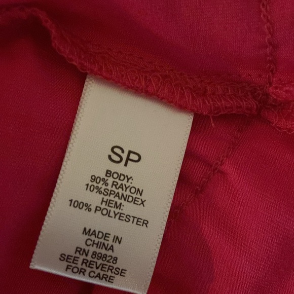 LOGO by Lori Goldstein Rayon 230 Dress Broomstick Lace Wild Berry Small Petite - Picture 12 of 15